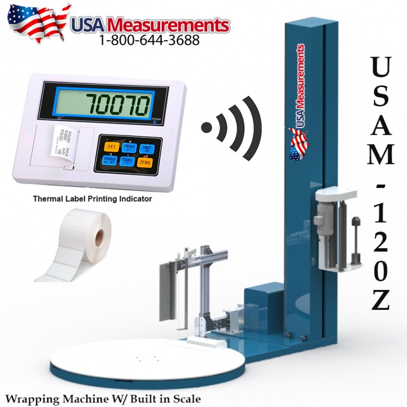 USAM 120Z Fully Automatic Stretch Wrapping Machine With Built In Scale