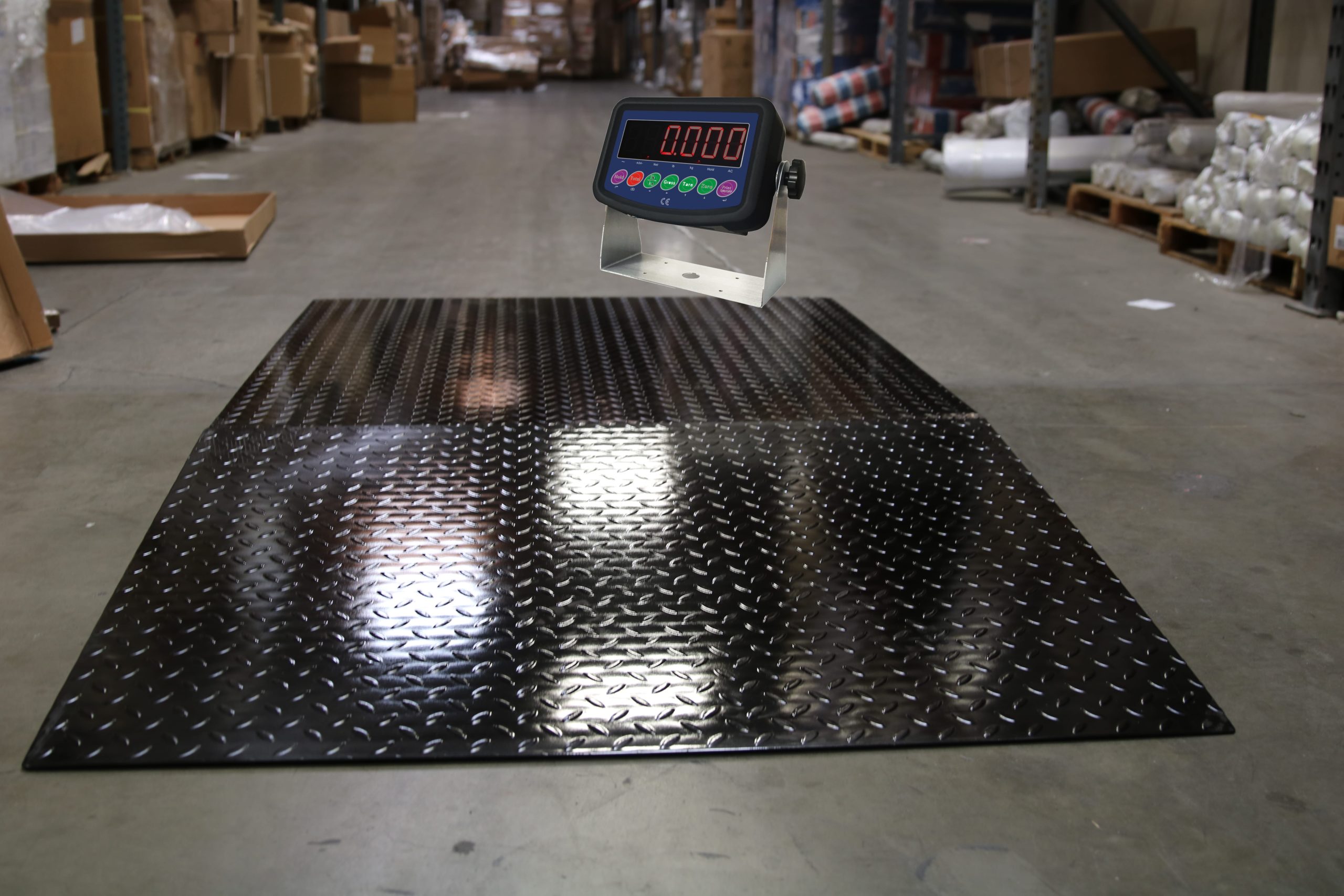 40"x40" Platform 1,000 lb Capacity Floor Pallet Scale with Ramp 