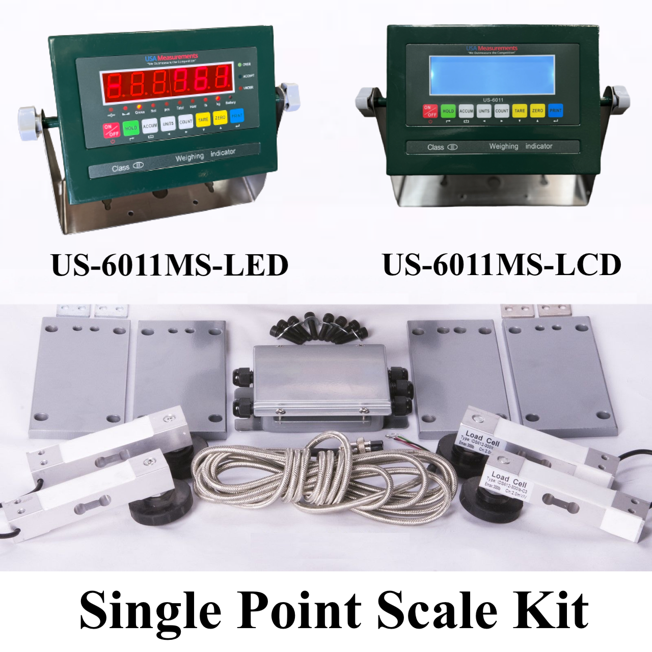 Spsc Images US-SPSC-250 Scale Kit with US-6011MS Indicator, High Accuracy (250 lb x ...
