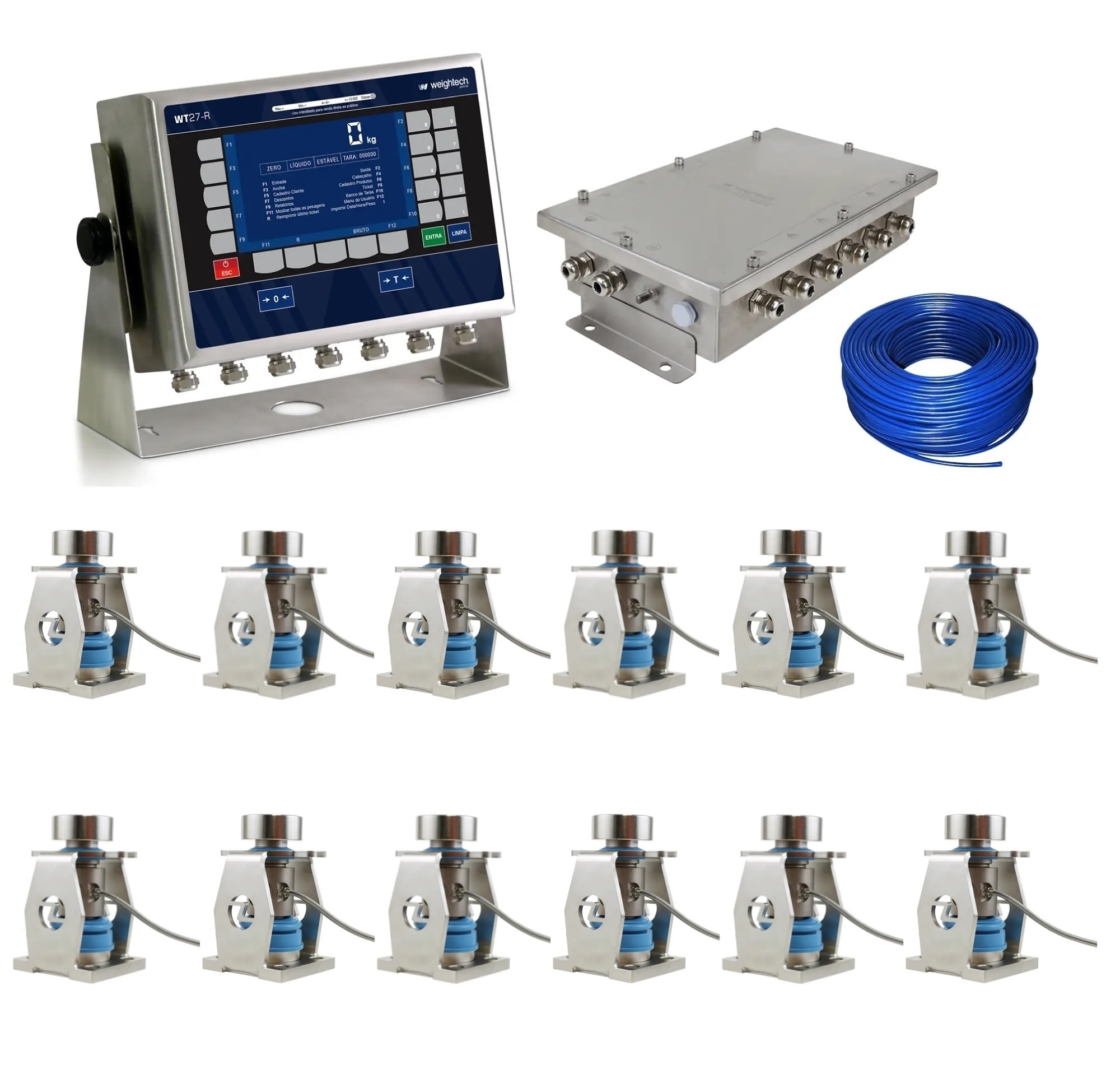 US-TSK12A-300K Truck Scale Kit DIY, 12 Analog Load Cells (300,000 lb) - Image 4